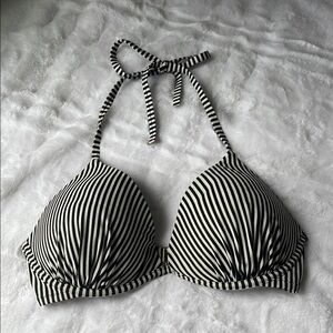 Shade & Shore Striped Halter Bikini Top